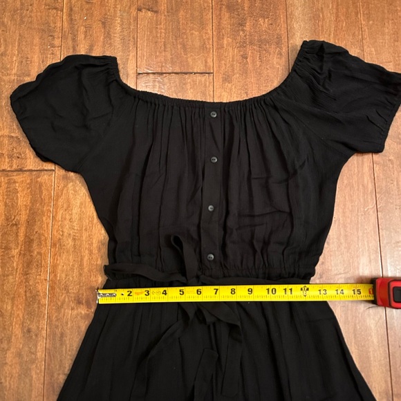 ASOS Off the Shoulder Black Maxi Dress Sz 4 - Picture 5 of 12